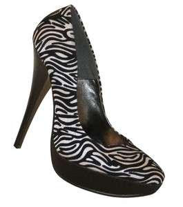 YOKI Fashion Womens High Heel Zebra Print Shoes Pumps Stilletto 