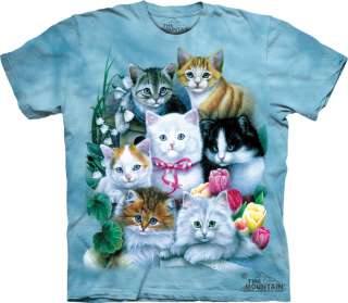 THE MOUNTAIN KITTEN COLLAGE SIZE LARGE CAT CATS PET T SHIRT  