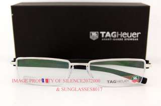   New TAG Heuer Eyeglasses Frames TRENDS 8203 007 SILVER/CARBON for Men