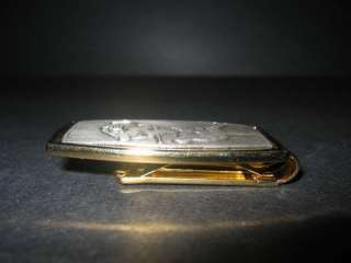 Brass Pewter Mens Money Clip Hockey Player Collectible  