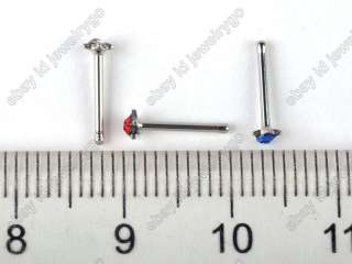 Wholesale Lots 24 Crytsal CZ Nose Stud Pin Rings Body Pierce Jewelry W 