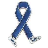 Colon Cancer Awareness Month is March Blue Ribbon Walking Legs Lapel 
