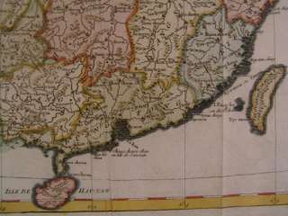 China Korea Japan Asia 1749 Prevost folio engraved hand color map 