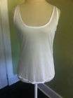 NEW Zenobia White Sheer Tank Top Womens Designer Clothing