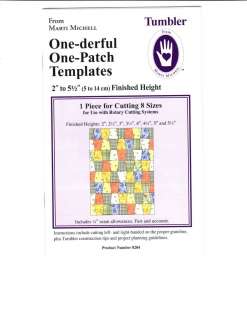 One derful One Patch (TUMBLER) Templates, 2   5 1/2 Finished Height 