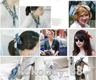 GK5463 2pcs x Nice Rabbit Ear Ribbon Scarf Headband Hair Band  