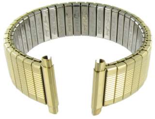   19mm Speidel Stainless Twist O Flex Gold Tone Metal Watch Band 1368/37