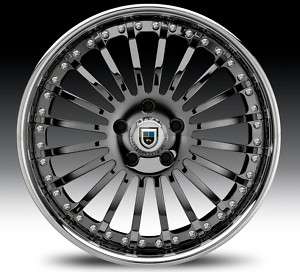 24 Asanti AF122 Black Chrome Wheels Rims 3 Piece  