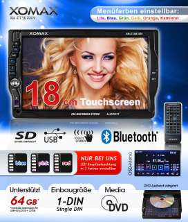 18cm/7 TOUCHSCREEN MOTORISIERT DVD MPEG4 CD  AUTORADIO USB+SD64GB 