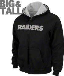 Oakland Raiders Big & Tall Thermal Lined Hooded Sweatshirt 