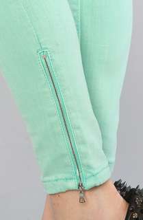 Blank Denim The Spray On Side Zipper Jean in Spearmint  Karmaloop 