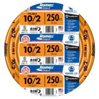 Southwire 250 ft. Orange 10 2 Romex NM B W/G Wire 28829055 at The Home 