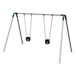 Ultra Play Commercial Playground Single Bay Bipod Swing Set with Tot 