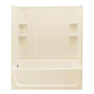 Ensemble 60 in. x 32 in. x 74 in. Vikrell Tile Bath and Shower Kit in 