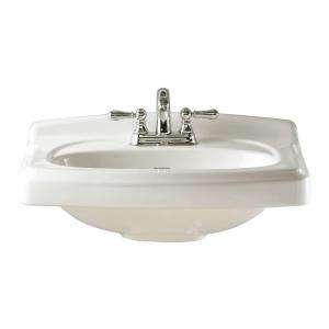 American Standard Townsend 10 In. Pedestal Sink Basin in White 0555 