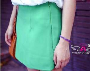 Gk1818 New Fashion Womens Cute Candy Colors Knit Mini Skirt  