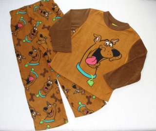 SCOOBY DOO Boys Size 10 Fleece Pajama Pants Set, NEW  
