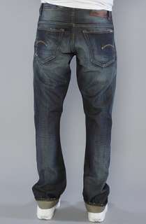 Star The 3301 Slim Fit Jeans in Vintage Aged Worn Blue Wash 