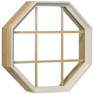 Century Poly Clad Stationary Octagon Windows, 24 in. x 24 in., White 