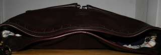 Coach Walnut Laced Leather Elisa Slim Duffle 11447 EUC Brown Shoulder 