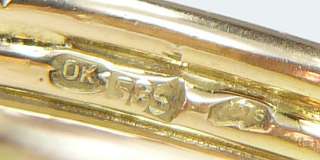 Antikschmuck Ring 585er ART DECO Turmalin Gold 585 Meisterpunze 