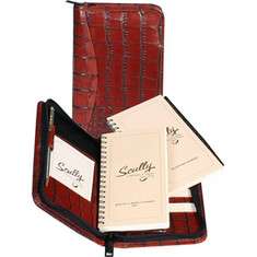 Scully Leather Zip Pocket Agenda Croco 5008Z    & Return 