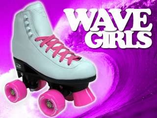 Riedell Wave White Girls Ladies Womens Quad Skates  