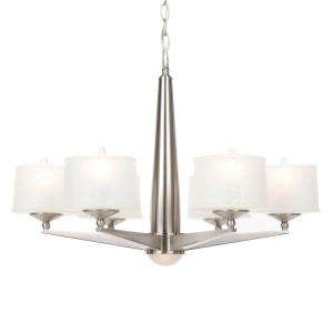 Hampton Bay Architect Collection Brushed Nickel 6+1 Light Chandelier 