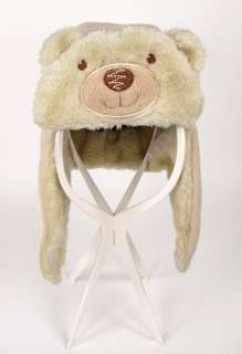 Plush Winter Toddler Child Animal Baby BEAR CUB Hat Beanie Tan  