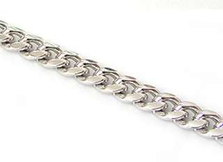   PLATINUM OPEN CURB LINK CHAIN MENS NECKLACE 7mm 20 or custom size