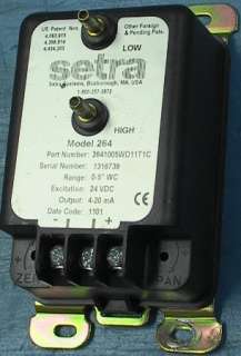 setra 264 low differential air pressure sensor 0 5WC  