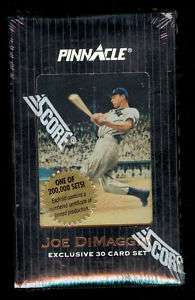 1993 Score Pinnacle Joe DiMaggio Baseball Complete Card Box set 