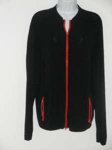 CHICOS Black Zip Front Jacket Size 1   M  