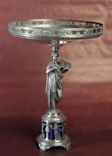 Amazing Figural Centerpiece Fruit Vase Neoclassical Tazza Empire 