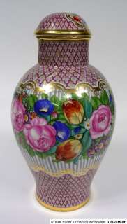 Deckelvase Vase Entwurf Prof. Wackerle Nymphenburg 1900  