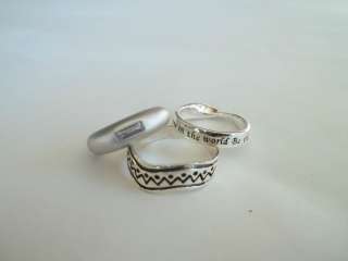 silver 925 rings,great pre owned condition,size 9 1/2, 7, 5.  