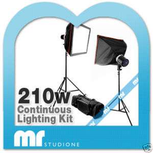 210w Fluorescent Continuous Lighting Kit + Carry Case  