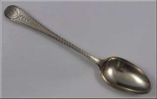 Important 18thC Caleb Beal American Coin Silver Serving Spoon  