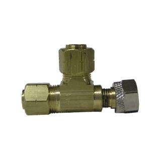 Watts 3/8 in. x 3/8 in. x 3/8 in. Brass Compression Adapt A Valve 