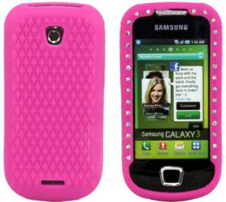 London Magic Store   H PINK SILICONE DIAMOND CASE FOR SAMSUNG i5800 