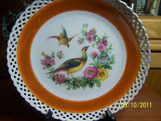 Schumann Bavaria Porcelain Hand Painted Pheasant Plate  
