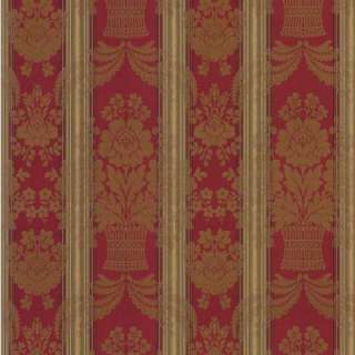 The Wallpaper Company 56 Sq.ft. Red Elegant Stripe Wallpaper WC1281156 