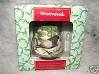 New In Box Pfaltzgraff Limited Winterwood Bird Ornament  