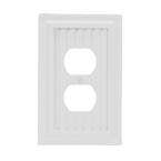 Amerelle Cottage 1 Gang White Duplex Wall Plate