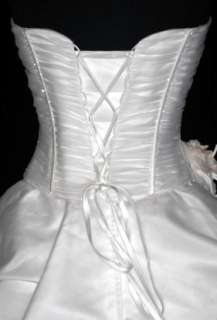   Maggie Sottero White 10 Informal Wedding Ball Gown Bridal Dress  
