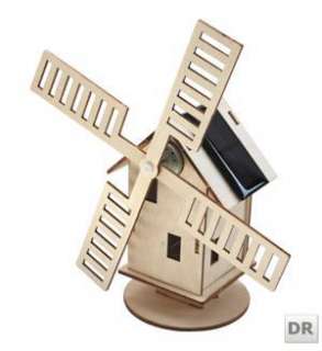 Windrad Windmühle Mühle Holland Holz Solar Bausatz  