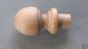 50 Wood Finials 1 1/2 High x 3/4 w/ 3/8 inch tenon  