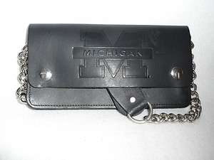 Michigan Wolverines LEATHER BIKER WALLET by Rico NEW  
