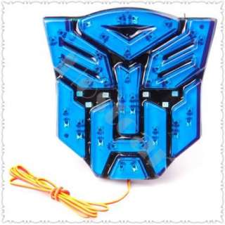   Transformers Style Autobots Car Emblem Badge Sticker Logo Light  