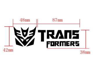 2Pcs Transformers Logo Car Mirror Decals Patch Stickers